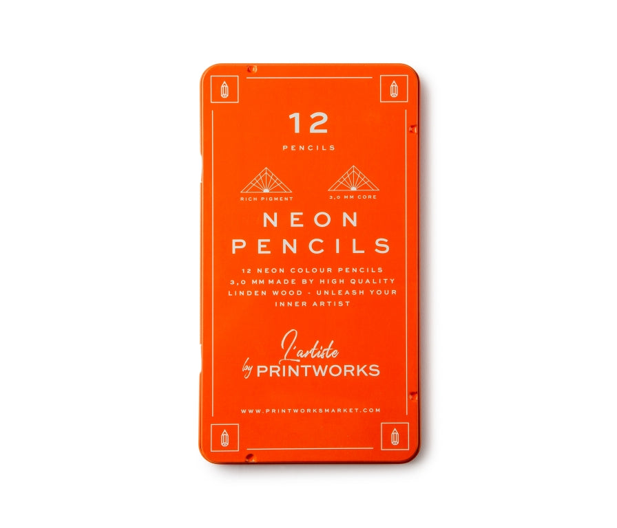 Printworks Kleurpotloden set van 12 - Neon