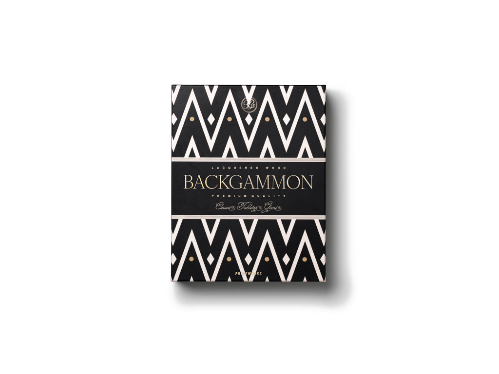 Printworks Game - Backgammon Lacquered - Black