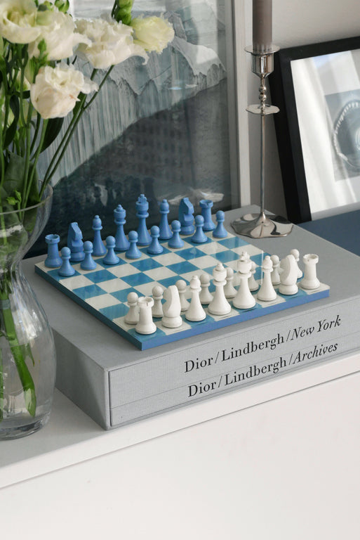 Printworks Classic Chess Game - Dusty Blue