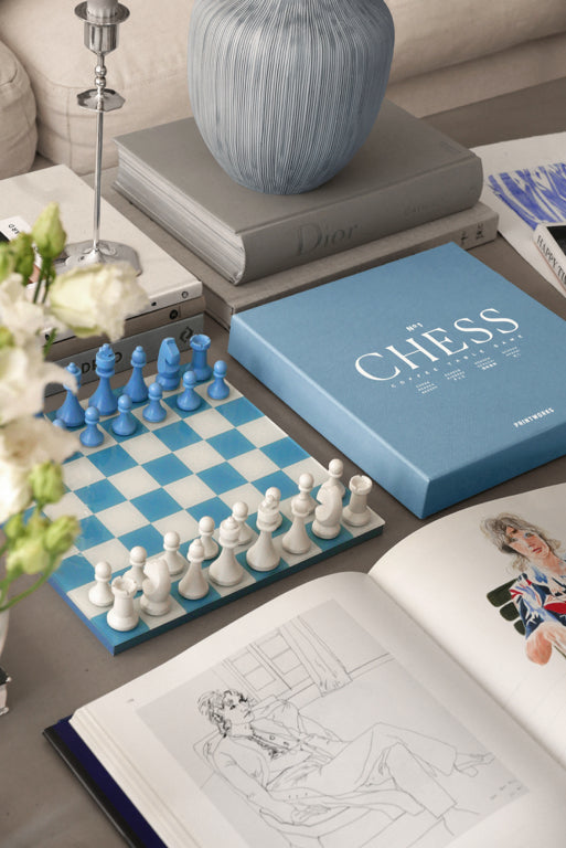 Printworks Classic Chess Game - Dusty Blue