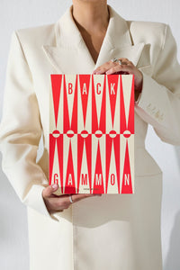 Printworks Game Classic – Art of Backgammon – Rot/Creme
