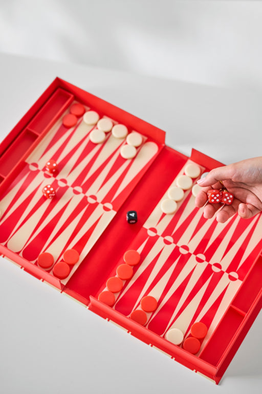 Printworks Game Classic – Art of Backgammon – Rot/Creme
