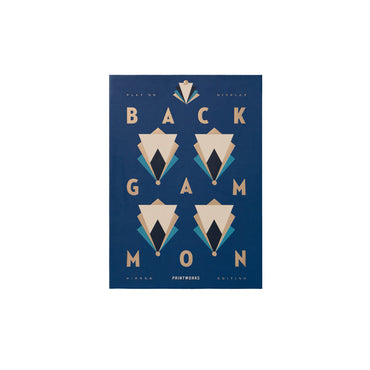 Printworks Backgammon Mirror editie met spiegelende finish in luxe boek-stijl verpakking