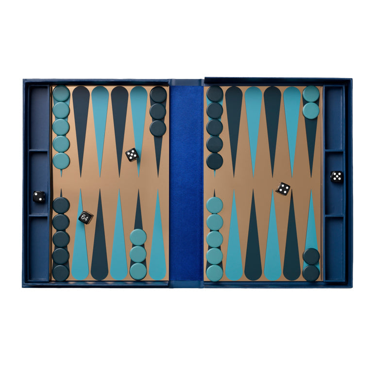 Printworks Backgammon Mirror editie met spiegelende finish open liggend