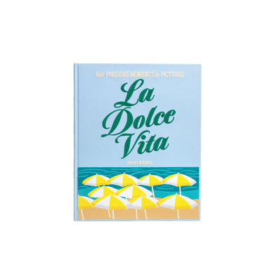 Printworks geborduurd fotoalbum - Dolce Vita voorkant van bovenaf