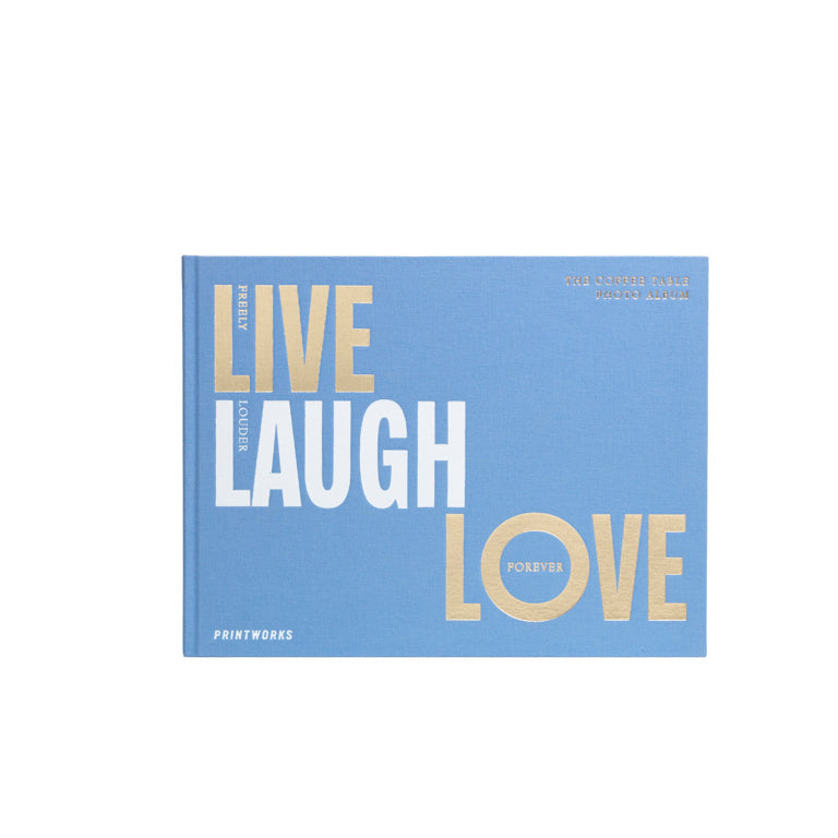 Printworks fotoalbum liggend - 'Live, Laugh, Love' voorzijde