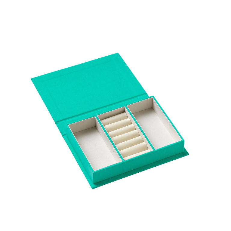 Printworks Sieradendoos S - A Girls Best Friend - Turquoise - opengeslagen als boek