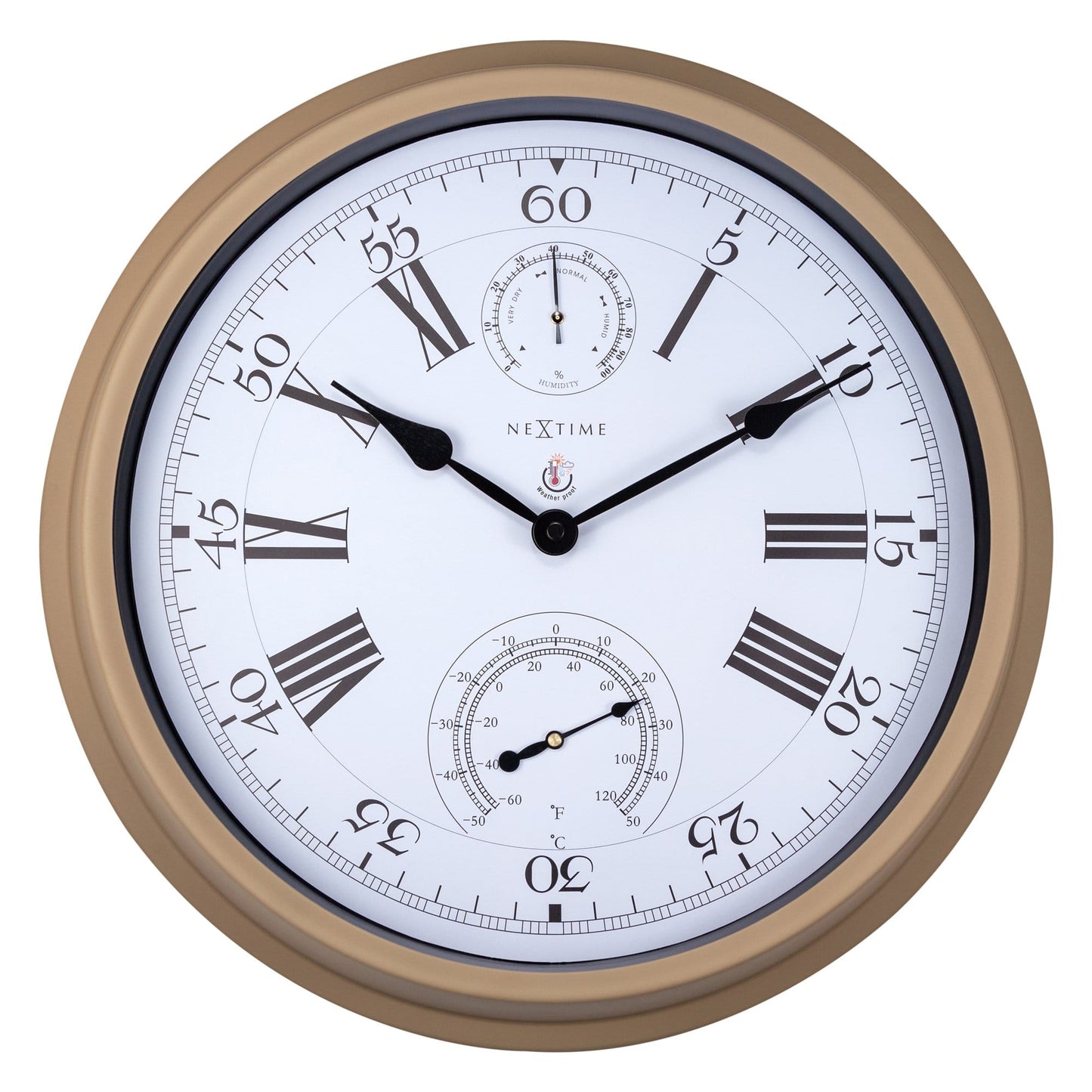 NeXtime Wetterstation - Wanduhr - 40,5 cm - Metall - Hyazinthe