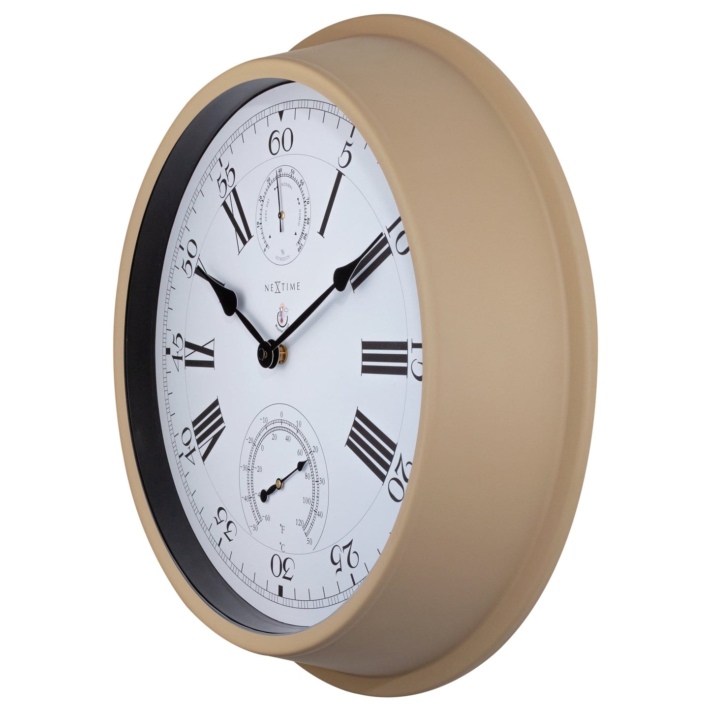 NeXtime Wetterstation - Wanduhr - 40,5 cm - Metall - Hyazinthe