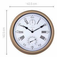 NeXtime Wetterstation - Wanduhr - 40,5 cm - Metall - Hyazinthe