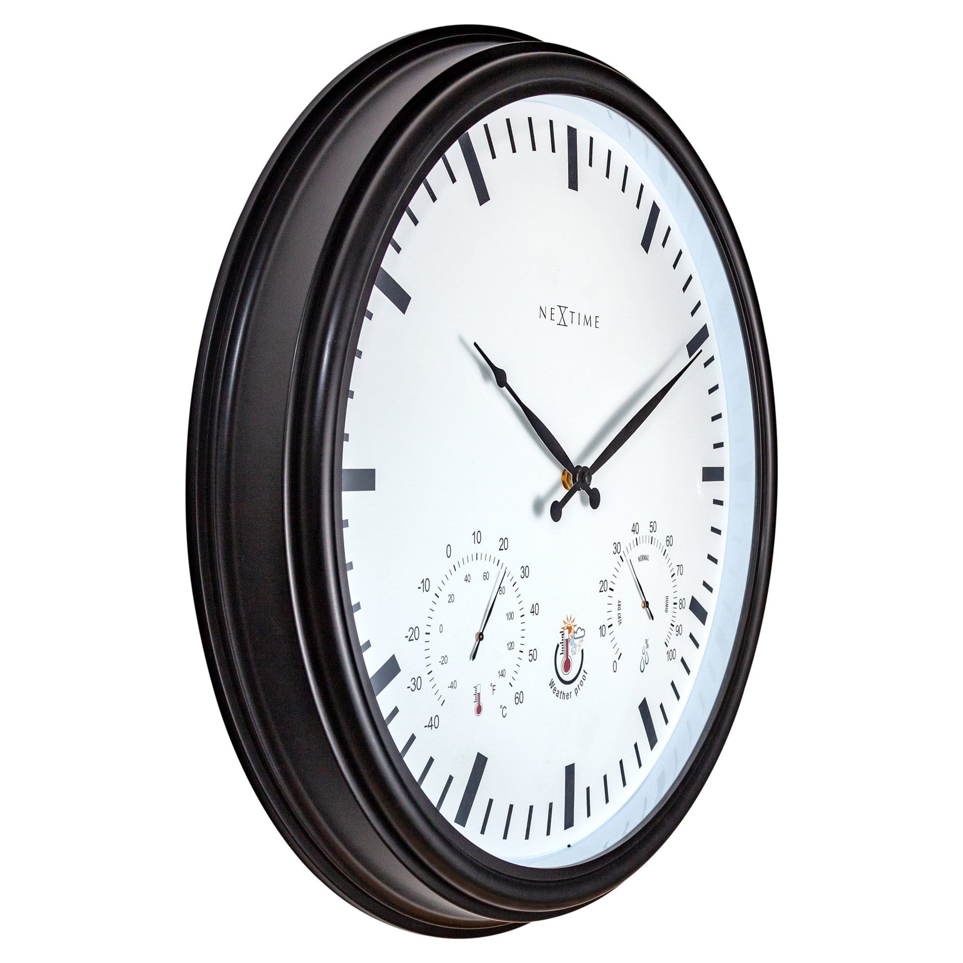NeXtime Weerstation - Wandklok - Weerbestendig - 50,5 cm en Zonnebloem