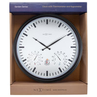 NeXtime Weerstation - Wandklok - Weerbestendig - 50,5 cm en Zonnebloem