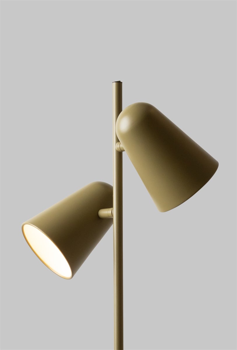 It's about RoMi Salamanca Stehleuchte, 2-Schirm, olivgrün