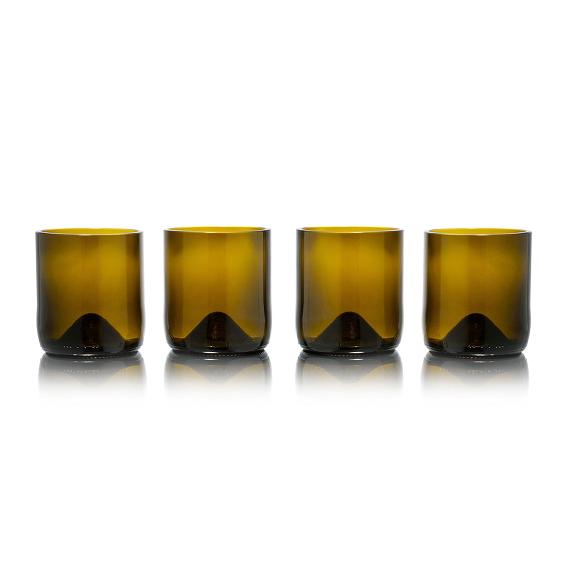 Rebottled Short Tumbler 4-pack glazen set olive
