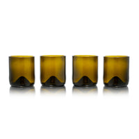 Rebottled Short Tumbler 4-pack glazen set olive