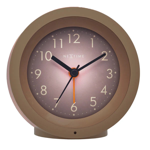 NeXtime Tischwecker, rund, rosa, 10,5 cm x 3,6 cm