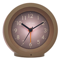 NeXtime Tischwecker, rund, rosa, 10,5 cm x 3,6 cm