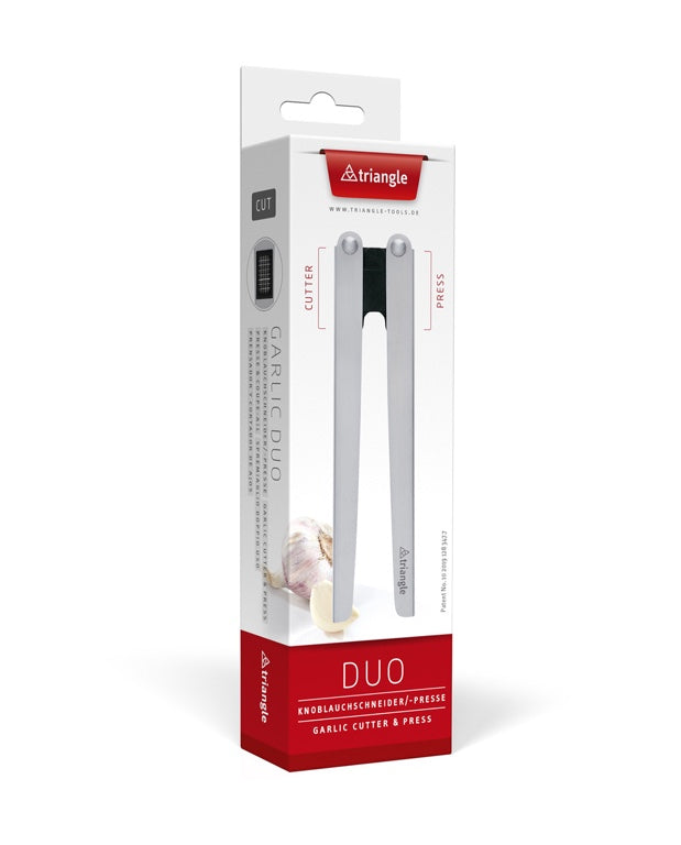 Triangle Garlic Press - in box
