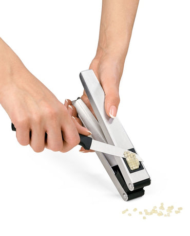 Triangle Garlic Press - in box