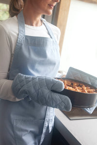 Walra Keukenschort Cook with Happiness - Jeans Blauw