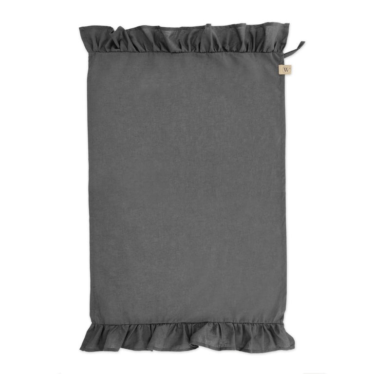 Walra Keukenset Lovely Linen Ruffles 3-delig - Antraciet