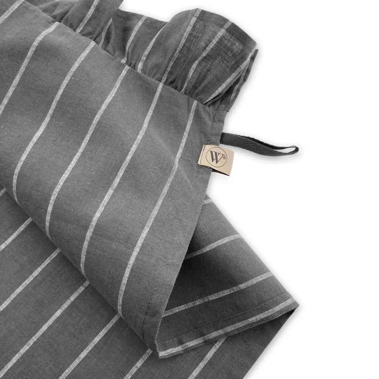 Walra Keukenset Lovely Linen Ruffles 3-delig - Antraciet