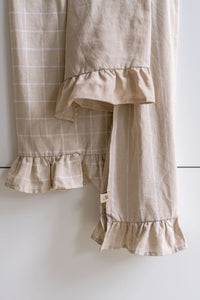 Walra Keukenset Lovely Linen Ruffles 3-delig - Naturel