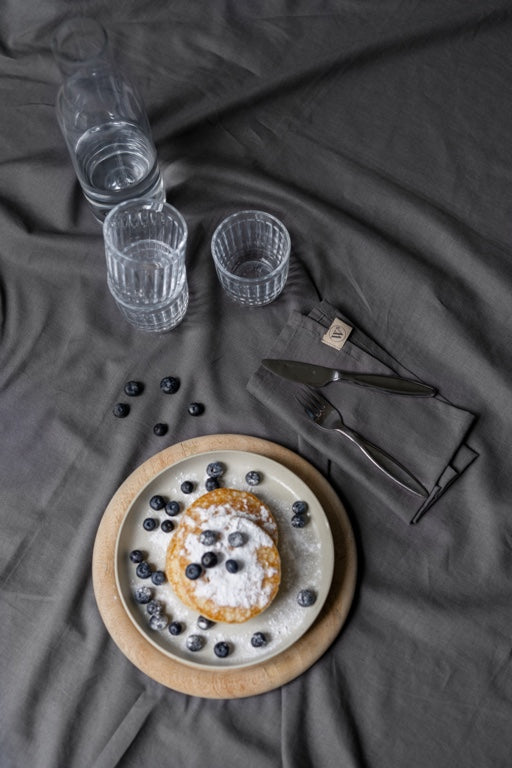 Walra Servet Set Lovely Linen 4-delig - Antraciet