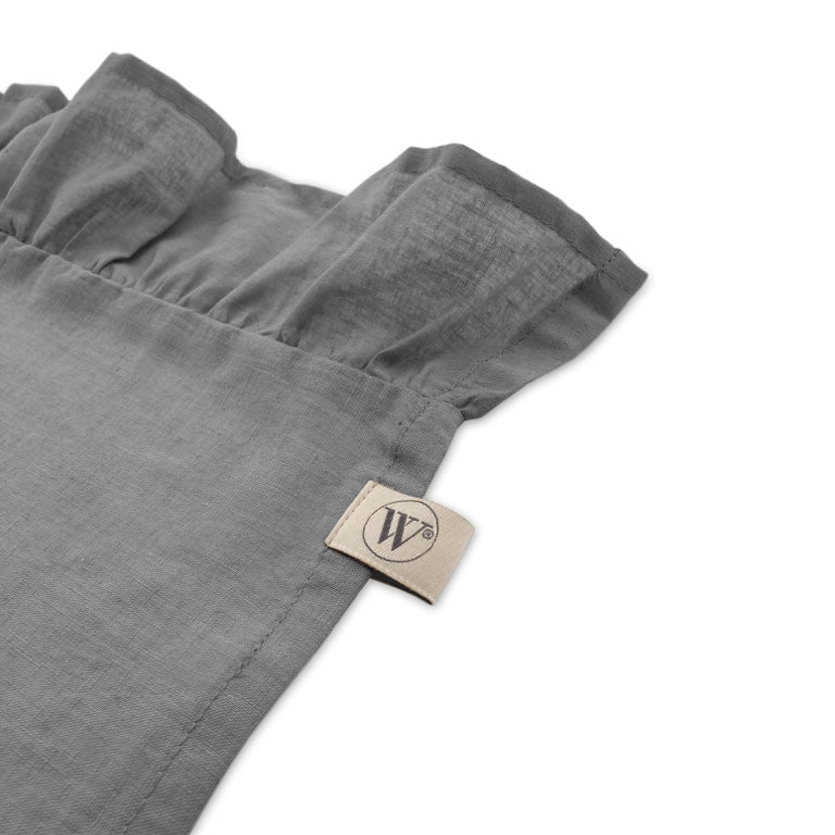 Walra Servet Set Lovely Linen Ruffles 4-delig - Antraciet