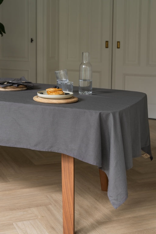 Walra Lovely Leinen-Tischdecke – 1400 x 2400 mm – Anthrazit