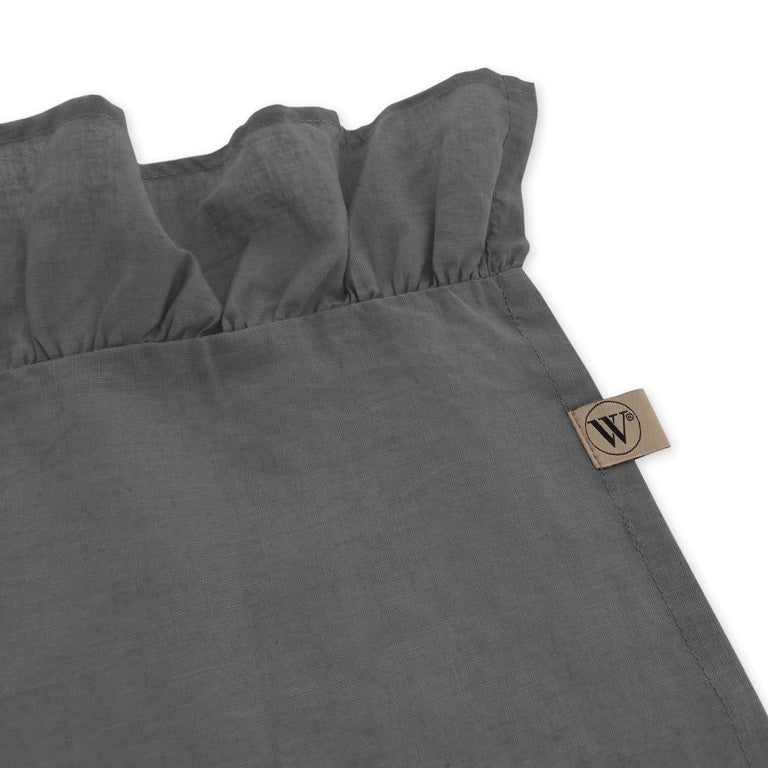 Walra Tischdecke Lovely Linen Ruffles - 1400x3200mm - Anthrazit