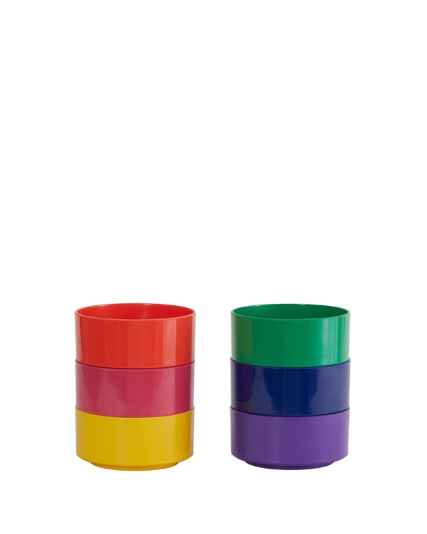 Heller Max Schalen set 6-delig - Ø127mm - H 57mm - Regenboog