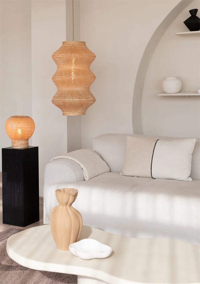 Good&Mojo Hanglamp Barbados bamboe/3-bol ø40xh.67cm naturel, XL