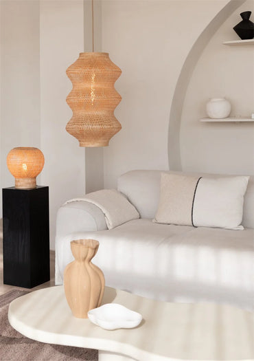 Good&amp;Mojo Hängeleuchte Barbados Bambus/3-Kugel ø40xh.67cm natur, XL