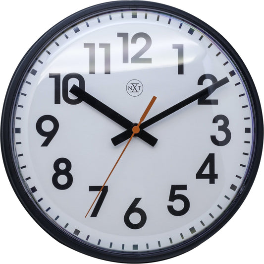 NeXtime Wandklok - 26 cm - kunststof - 'Peter'