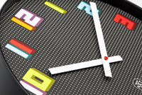 NeXtime Wandklok 35 cm - geruisloos - zwart/meerkleurig - ABS - nXt 'Game'