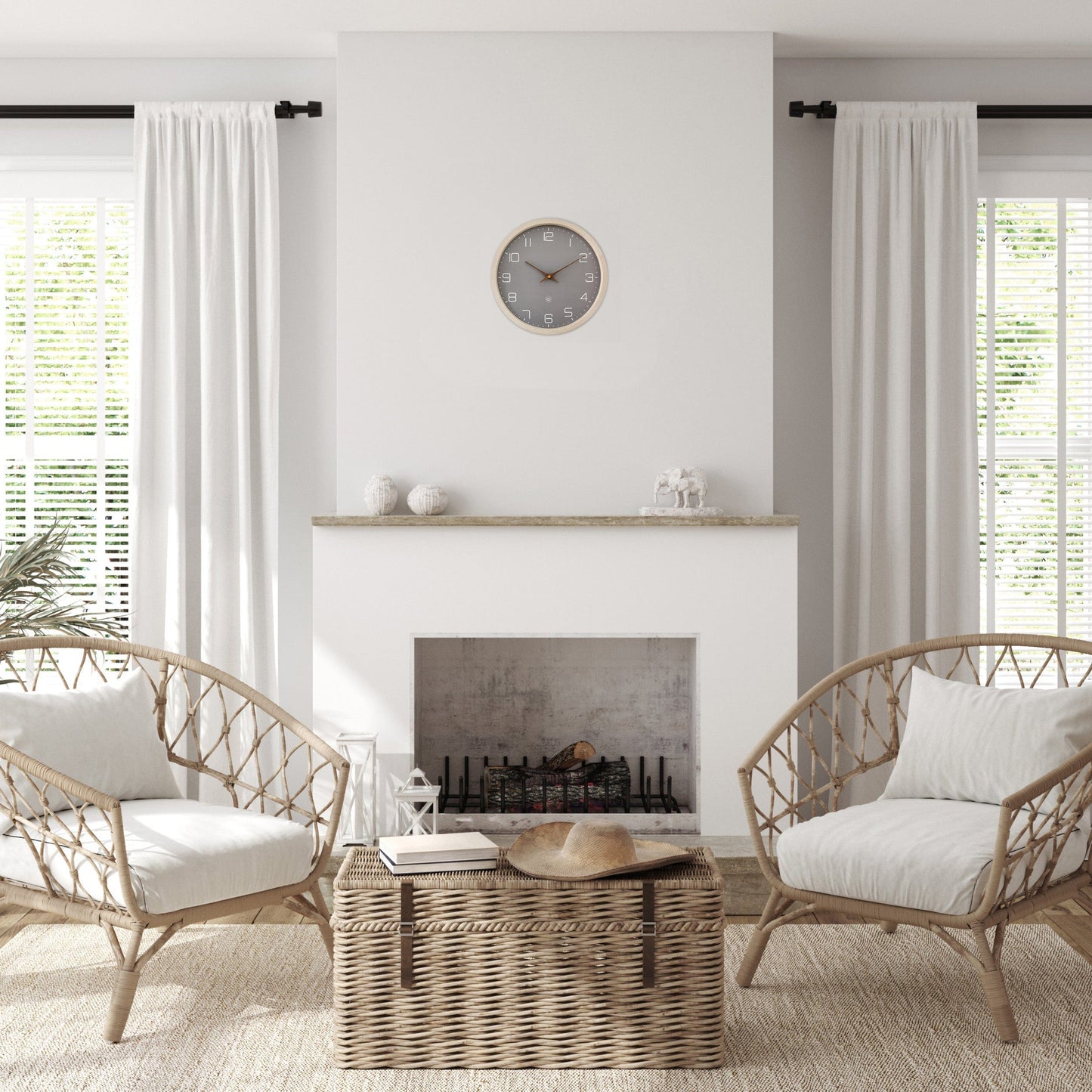 NeXtime Wandklok 30cm-Stil-Papier & Bioplastic-nXt 'Eco'