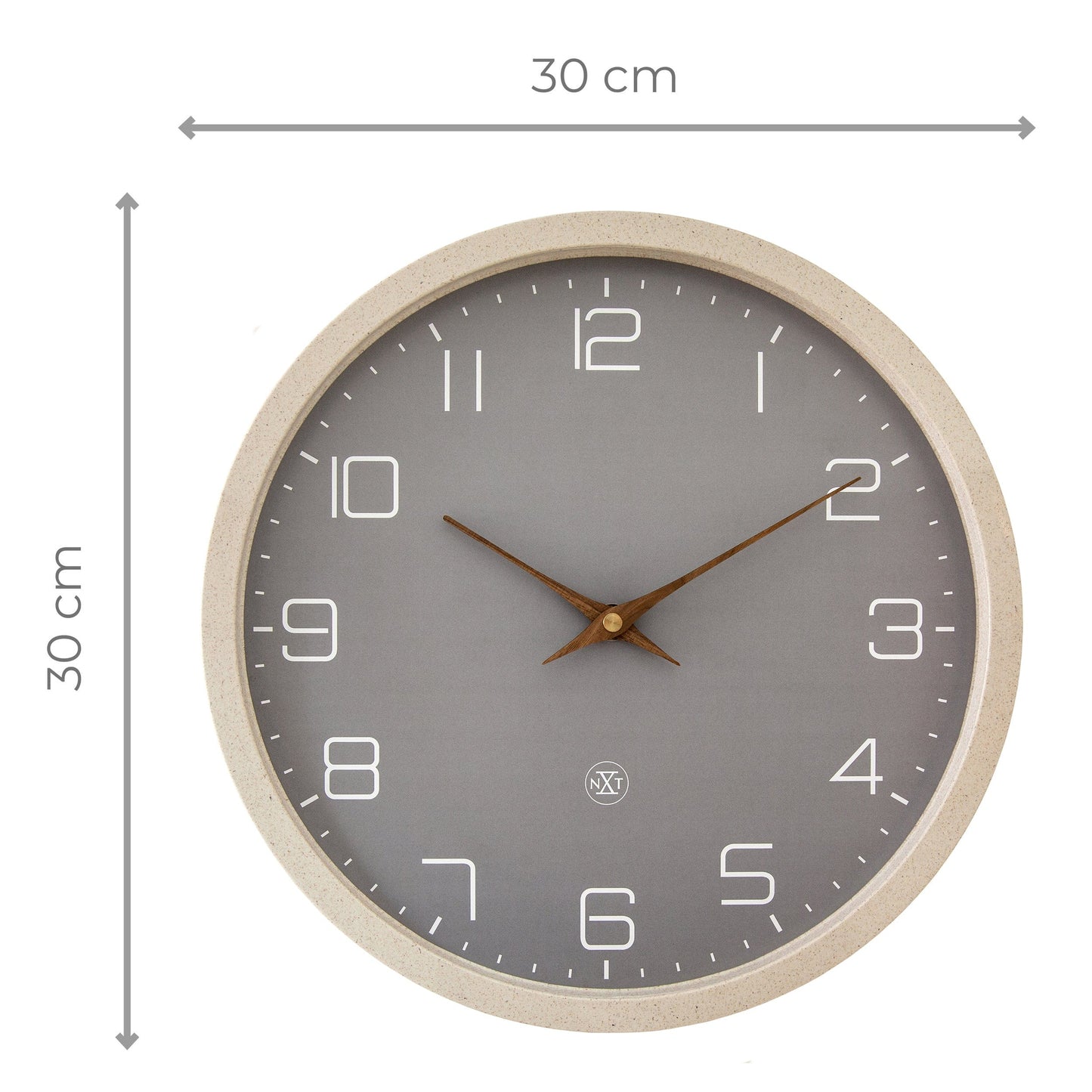NeXtime Wandklok 30cm-Stil-Papier & Bioplastic-nXt 'Eco'
