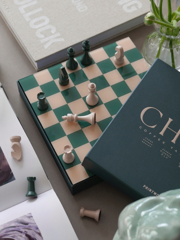 Printworks Spel Classic Schaakspel groen