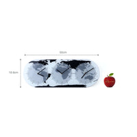 NeXtime Wandklok - 50 x 18,6 x 3,6 cm - glas - wereldklok - 'Mondial'