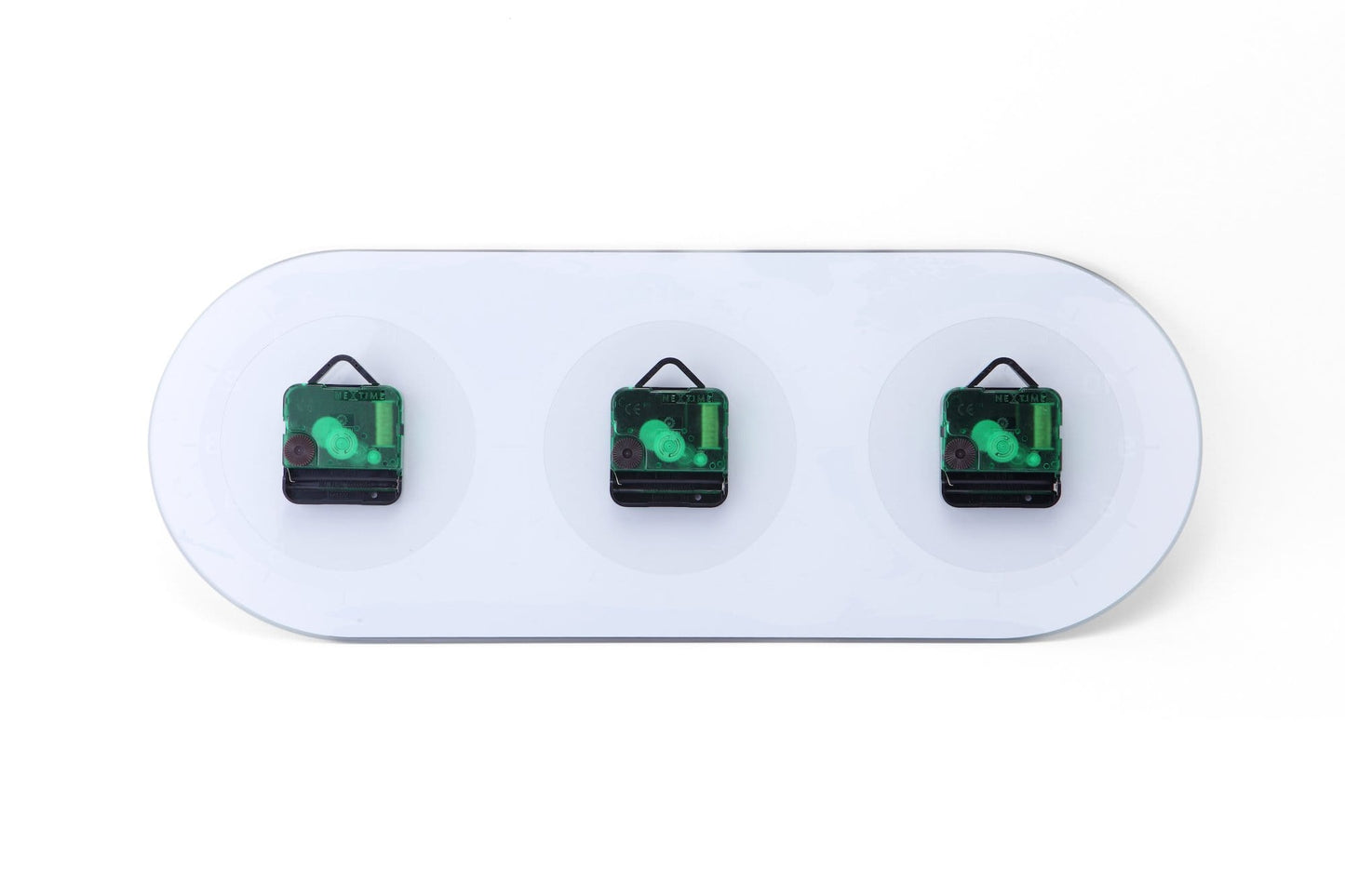 NeXtime Wandklok - 50 x 18,6 x 3,6 cm - glas - wereldklok - 'Mondial'