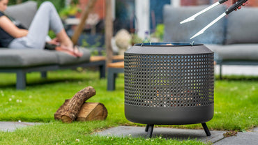 RedFire Midland vuurkorf met barbecuegrill zwart