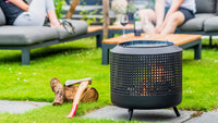 RedFire Midland fire pit with barbecue grill black