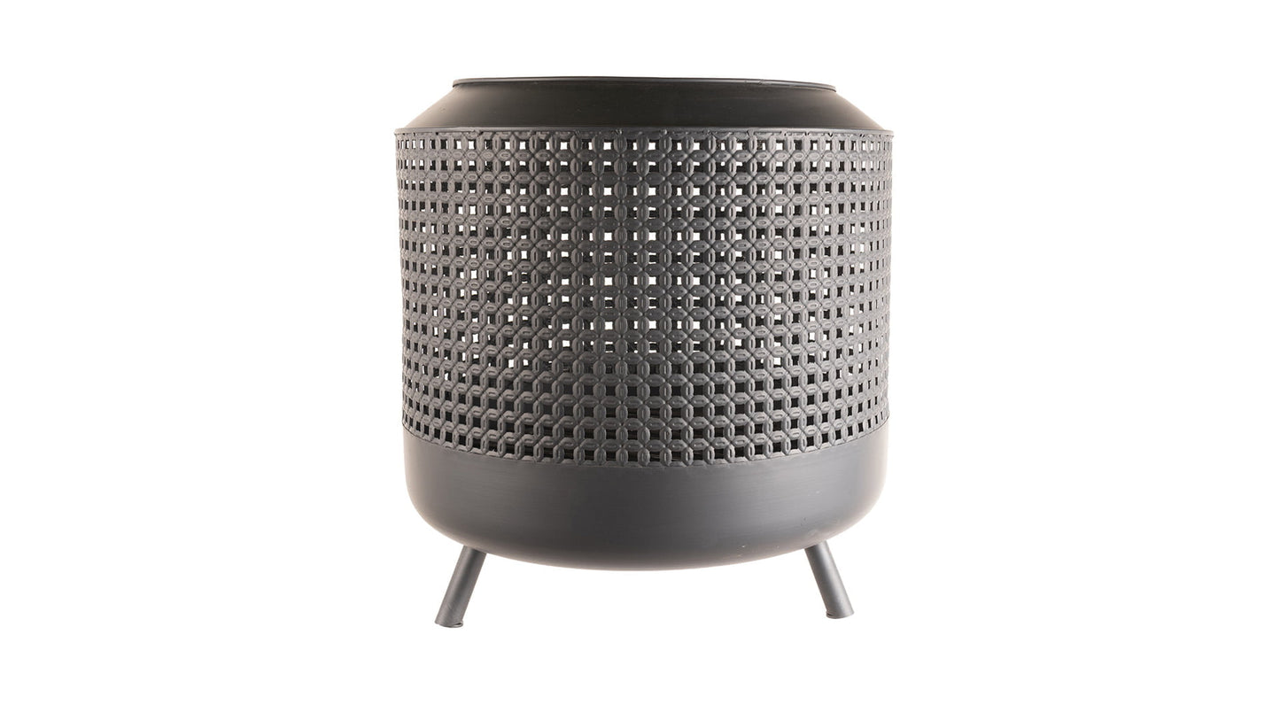 RedFire Midland fire pit with barbecue grill black