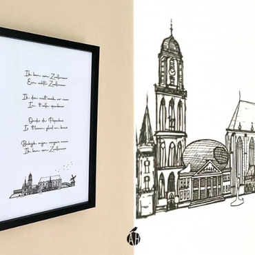 Anke Huizinga Poster “ik ben een Zwollenaar” 30 x 40 cm