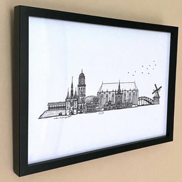 Anke Huizinga Poster skyline Zwolle A4