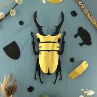 Assembli 3D-puzzel Vliegend Hert Goud Stag Beetle met losse onderdelen