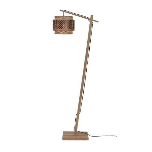 Good&Mojo Vloerlamp Bhutan S bamboe naturel h.150cm/kap 25x20cm zw/nat.