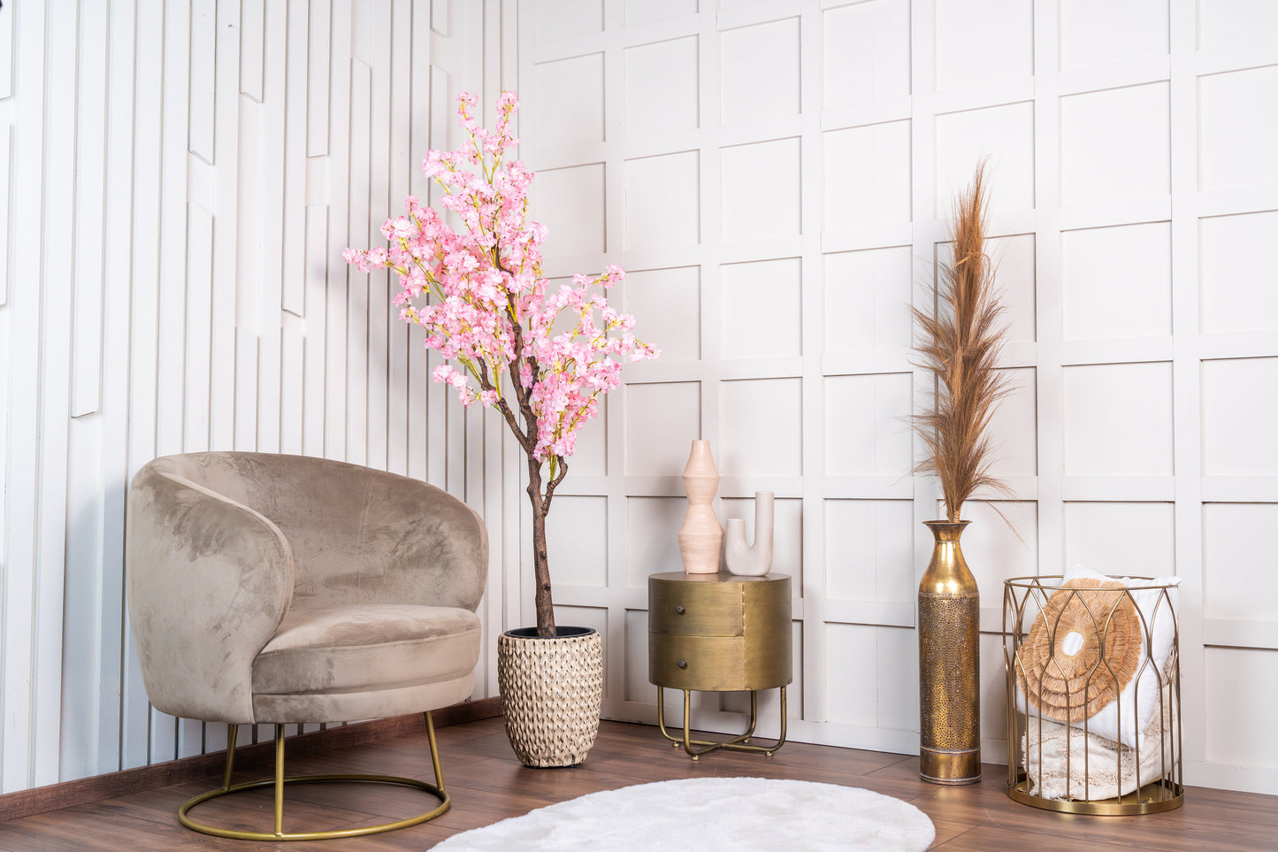 NeverLeafs 150cm Kunstbloesem Roze Deluxe