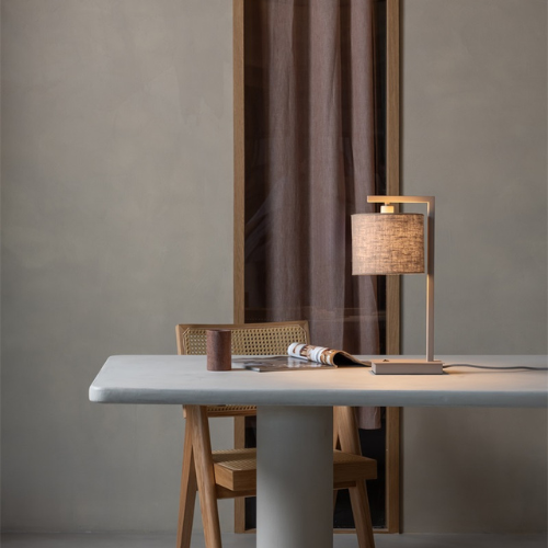 it's about RoMi Tafellamp Boston zand/kap 1815 linnen donker